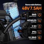 URLIFE 14" Folding Electric Bike for Adults