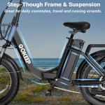 GOKEEP 1300W Folding Electric Bike with Removable Battery