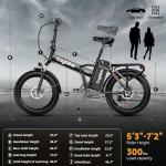 1000W Folding Electric Bike with Removable Battery