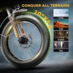 CBVELO 1000W Folding Electric Bike with 80-Mile Range