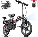 ZABLIZ 2-Seater Electric Bike, 45 Miles Range