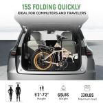 Kebiko 1000W Folding Electric Bike with 80-Mile Range