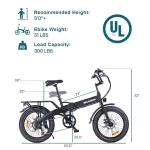 Geleisen 20" Folding Electric Bike with Fat Tires