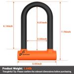 Sportneer Heavy Duty U Lock with Security Cable