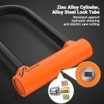 Sportneer Heavy Duty U Lock with Security Cable