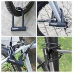 Bike U Lock with Security Cable and Keys