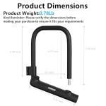 U-Lock with Security Cable and 3 Keys