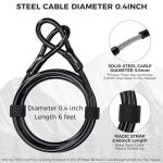 Hapleby Heavy Duty Bike U-Lock and Cable Set