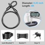 U-Lock with Security Cable and 3 Keys