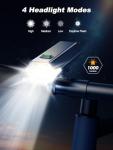 Cuvccn 1000 Lumen Bright Rechargeable Bike Lights
