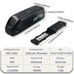 48V Lithium Ion Ebike Battery with Fast Charger