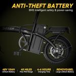 DTTZH 750W Foldable Electric Bike for Adults