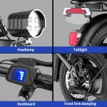 Tuziwuzs 500W Folding Electric Bike for Adults