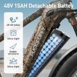 960W Electric Mountain Bike with 26" Fat Tires