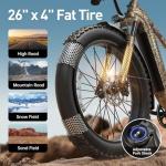 960W Electric Mountain Bike with 26" Fat Tires