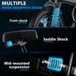 APYEAR Folding Electric Bike with Removable Battery