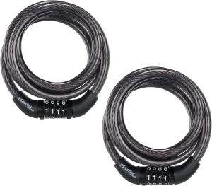 Master Lock Bike Cable Lock 2-Pack, Black