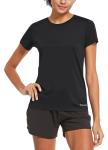 BALEAF Women's Quick-Dry Running T-Shirt, Black