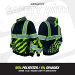 SafetyShirtz SS360 Stealth Hoody - Black/Yellow