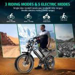 1000W 48V Adult Electric Mountain Bike 28MPH
