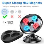 2 Pack Magnetic Phone Mounts with Metal Plates