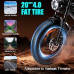 1000W Electric Mountain Bike with Fat Tires