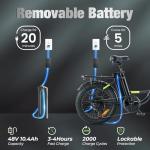 Flydone 48V 1000W Electric Bike with Cargo Rack