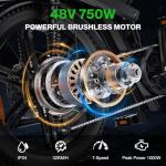 GOKEEP 1000W Foldable Electric Bike for Adults