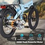 GELEISEN 20" Fat Tire Folding Electric Bike