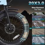 GELEISEN 20" Fat Tire Folding Electric Bike