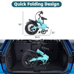 GELEISEN 20" Fat Tire Folding Electric Bike