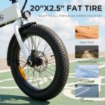 ILUCKYURE 1500W Folding Electric Bike for Commuting