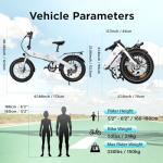 ILUCKYURE 1500W Folding Electric Bike for Commuting