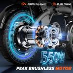 550W Folding Electric Bike for Adults and Teens