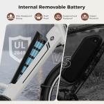 Jasion 26" Electric Bike for Adults, 750W Motor