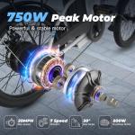 VARUN 750W Folding Electric Bike - 40 Miles