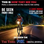 300 Lumens USB Rechargeable Bike Light with Tail Light