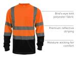 Hi-Vis Reflective Safety T-Shirt in Lime and Orange