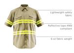 Hi Vis Reflective Safety Work Shirt - Short Sleeve
