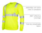 High Visibility Reflective Long Sleeve Safety T-Shirt