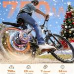 750W Electric Bike, 60 Mile Range, 20MPH