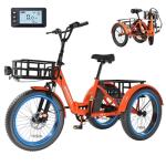 MOONCOOL 500W Folding Electric Tricycle with Basket