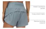 Womens High Waisted Quick Dry Athletic Shorts