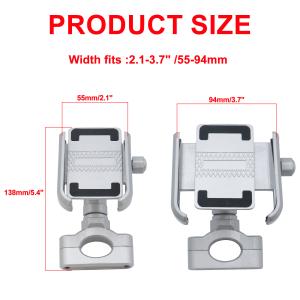 Aluminum Handlebar Phone Holder for Bikes and ATVs
