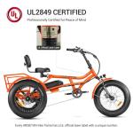 ADDMOTOR 750W Electric Trike for Adults, Orange
