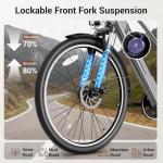 YOLOWAY 750W Electric Mountain Bike with 50-Mile Range