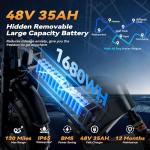 2000W Foldable Electric Bike with Fat Tires