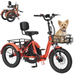 MOONCOOL Folding Electric Trike for Adults