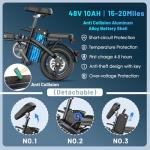 14" Folding Electric Bike for Commuters and Teens