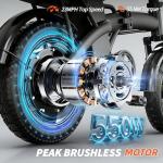 550W Folding Electric Bike for Adults and Teens